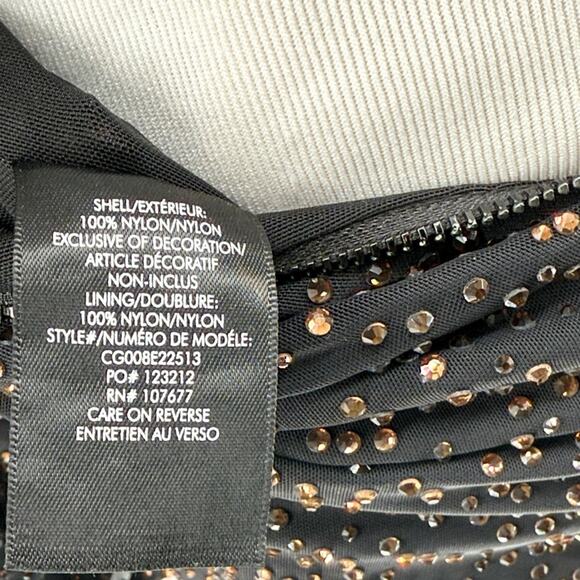 Alice and Olivia Delora Embellished Maxi Gown Black Dress Size 6 NWT - Picture 13 of 13